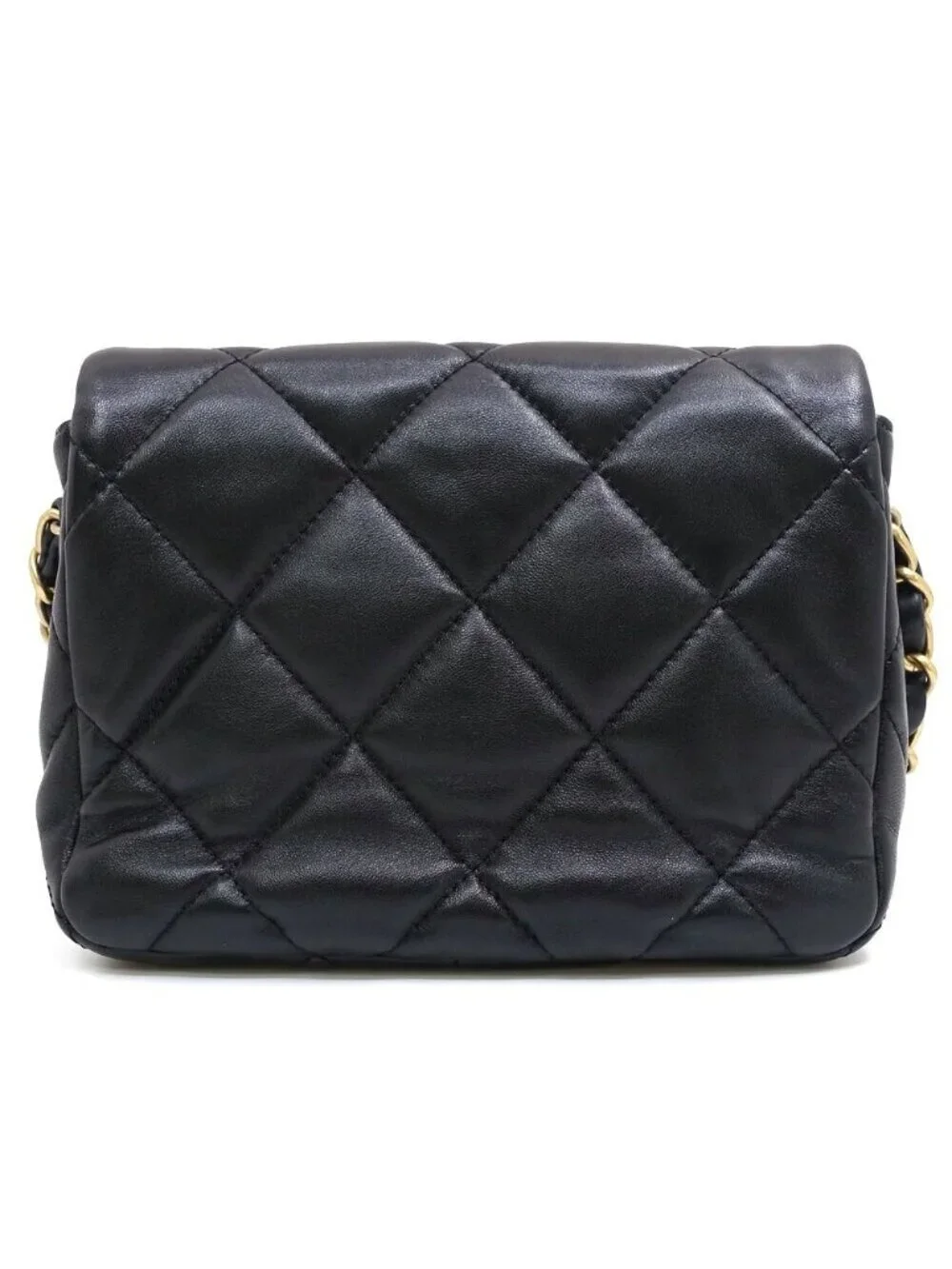 Chanel Heart Lock Chain Shoulder Bag Lambskin BK